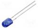 LED  oval  5,1x4,3mm  blau  3000mcd  100/40°  Front  gewölbt  20mA