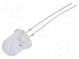 LED  8mm  blau  1560÷2180mcd  30°  Front  gewölbt  Rastermaß  2,54mm