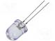 LED  10mm  blau  4200÷5500mcd  30°  Front  gewölbt