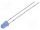 LED  3mm  blau  220÷330mcd  70°  Front  gewölbt  Rastermaß  2,54mm