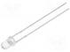 LED  3mm  weiß (sand)  30°  Front  gewölbt  4,9÷5,3lm