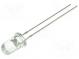 LED  5mm  grün  12000÷14000mcd  30°  20mA  2,9÷3,6V  Front  gewölbt