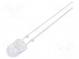 LED  oval  5,1x4,3mm  grün  25000÷30000mcd  100/40°  Front  gewölbt