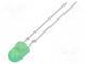 LED  oval  5,1x4,3mm  grün  12000÷14400mcd  100/40°  Front  gewölbt