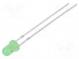 LED  3mm  grün  1120÷1560mcd  30°  Front  gewölbt  Rastermaß  2,54mm