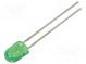 LED  oval  5,1x4,3mm  grün  2180÷3000mcd  100/40°  Front  gewölbt