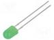 LED  oval  5,1x4,3mm  grün  750÷1120mcd  100/40°  Front  gewölbt