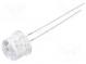 LED  8mm  grün  2180÷3000mcd  100°  Front  gewölbt