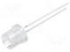 LED  8mm  rosa  500÷750mcd  140°  Front  flach  Rastermaß  2,54mm