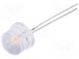 LED  8mm  rosa  500÷750mcd  100°  Front  gewölbt  Rastermaß  2,54mm