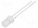 LED  5mm  warmweiß  22000÷25000mcd  10÷12lm  60°  15mA  7,8÷9,5V