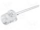 LED  8mm  warmweiß  1560÷2180mcd  140°  Front  flach