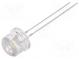 LED  8mm  warmweiß  1560÷2180mcd  100°  Front  gewölbt