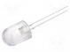 LED  10mm  warmweiß  14400÷18000mcd  30°  ohne Flansch  2700-3200K