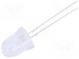 LED  10mm  warmweiß  43000÷52000mcd  8°  Front  gewölbt  Bullet
