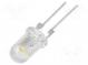 LED  5mm  warmweiß  22000÷25000mcd  33÷38lm  90°  150mA  3,3÷3,8V
