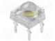 LED Super Flux  7,6x7,6mm  warmweiß  16lm  120°  Front  gewölbt