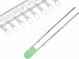 LED  3mm  grün  10÷15mcd  30°  Front  gewölbt  ohne Flansch