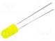 LED  5mm  gelb  100÷150mcd  30°  20mA  1,8÷2,6V  Front  gewölbt