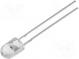 LED  oval  5x4,1mm  orange  7000÷8000mcd  100/40°  Front  gewölbt