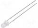 LED  3mm  orange  1560÷2500mcd  30°  Front  gewölbt  ohne Stopper
