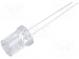 LED  8mm  orange  100÷150mcd  120°  Front  konkav  Rastermaß  2,54mm