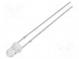 LED  3mm  rot  2180mcd  30°  Front  gewölbt  Rastermaß  2,54mm