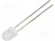 LED  oval  5x4,1mm  rot  7000÷8000mcd  100/40°  Front  gewölbt  20mA