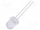 LED  8mm  rot  2180÷3000mcd  30°  Front  gewölbt  Rastermaß  2,54mm