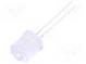 LED  10mm  rot  1120÷1560mcd  100°  Front  flach  Rastermaß  2,54mm