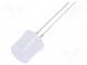 LED  10mm  rot  500÷750mcd  180°  Front  flach  Rastermaß  2,54mm