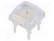 LED Super Flux  7,62x7,62mm  rot  750÷1200mcd  140°  Front  flach