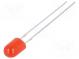 LED  oval  5,1x4,3mm  rot  2180÷3000mcd  100/40°  Front  gewölbt
