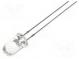 LED  5mm  blau  7000÷10000mcd  15°  20mA  2,8÷4V  Front  gewölbt