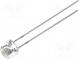 LED  4,8mm  kaltweiß  3000÷4200mcd  140°  Front  gewölbt  2,8÷3,6V