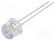 LED  8mm  kaltweiß  3000÷4000mcd  100°  Front  gewölbt