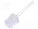 LED  10mm  kaltweiß  1560÷2180mcd  100°  Front  flach