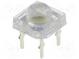 LED Super Flux  7,6x7,6mm  kaltweiß  27lm  120°  Front  gewölbt