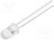 LED  5mm  warmweiß  3000mcd  30°  20mA  2,8÷4V  Front  gewölbt