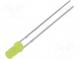 LED  3mm  gelb  68÷100mcd  140°  Front  flach  ohne Stopper