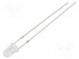 LED  3mm  gelb  500÷750mcd  70°  Front  gewölbt  Rastermaß  2,54mm