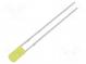 LED  3mm  gelb  330÷500mcd  140°  Front  flach  Rastermaß  2,54mm