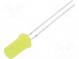 LED  5mm  gelb  220÷330mcd  180°  20mA  1,8÷2,6V  Front  flach