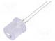 LED  10mm  gelb  1120÷1560mcd  100°  Front  flach  Rastermaß  2,54mm