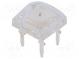 LED Super Flux  7,62x7,62mm  gelb  750÷1200mcd  140°  Front  flach