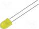 LED  oval  5,1x4,3mm  gelb  1560÷3500mcd  100/40°  Front  gewölbt