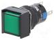 Schalter  Druck  Pos  2  5A/250VAC  ON-ON  IP40  Bel  LED  grün  24V