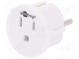 Adapter  Aus  JAPAN,USA  Stecker  mit Erdung  Farbe  weiss