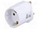 Adapter  Aus  EU  Stecker  mit Erdung  Farbe  weiss  Eing,  UK