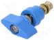 Laborklemme  blau  1kVDC  100A  Isolation  Polycarbonat  81mm